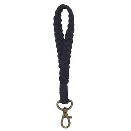 Moydolo Macrame Boho Keychain Bracelet Holder Handmade for Women and Girls, A-Black