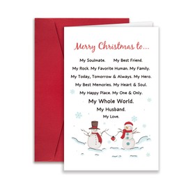 RollupJoy Lovely Christmas Card Gifts For Husband, Romantic Christmas Card For Fiancee Boyfriend, Naughty Love Xmas Card For Men Him, Merry Christmas To My Love