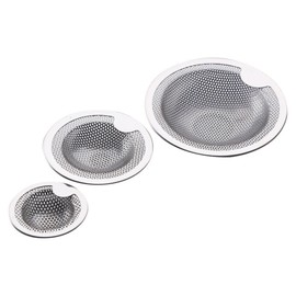 NentMent 3 Pack Kitchen Sink Drain Strainer Stainless Steel Kitchen Sink Strainer Sink Drain Basket with Pull Grips Shower Drain Hair Catcher Bath Tub Strainers for Bathroom Utility Laundry Room