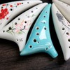 12 Holes Warped-tail Ceramic Ocarina Alto C Hand Painted Musical
