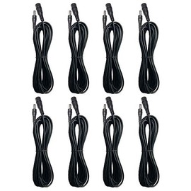 Power Extension Cord, 8 Pack DC 12v 10ft 2.1mm x 5.5mm Power Adapter Supply Camera Extension Cable for CCTV Wireless IP Security Camera, LED Strip, Car, Monitors,DVR, Audio Camera,Router (8 Pack)