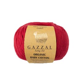 Gazzal 50g Organic Baby Cotton Soft Baby Wool Knitting 100% Cotton Organic 115m/50g Wool Turkish Wool 429