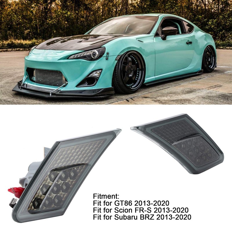 Akozon LED Side Marker Turn Signal Leaf Light Lens for