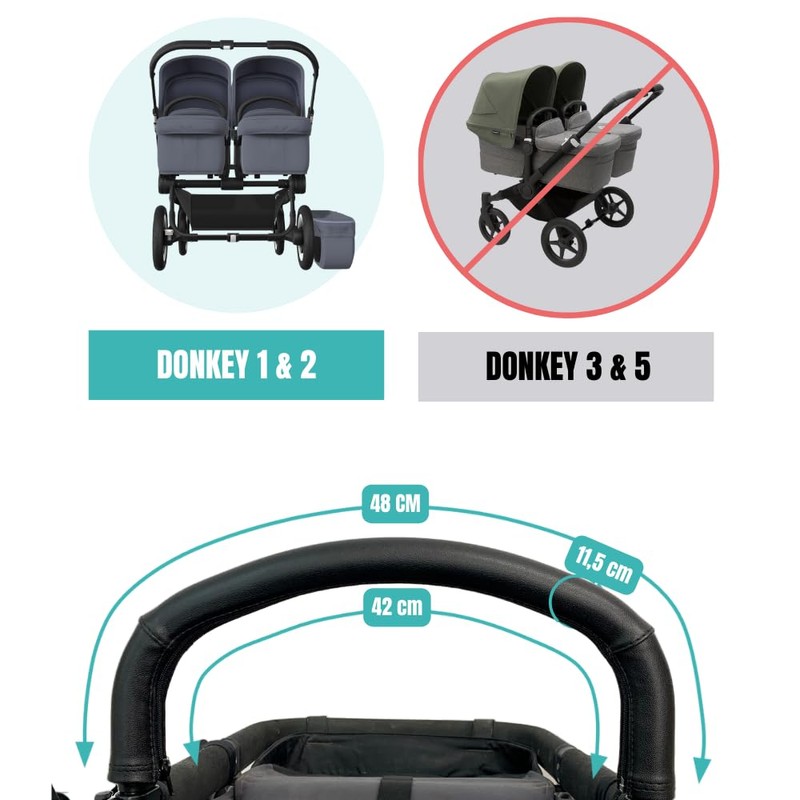 PROTEC TIF | Carry Handle Fitted Cover Compatible with Bugaboo