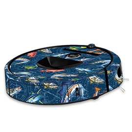 MightySkins Skin Compatible with iRobot Roomba i7 Robot Vacuum - Saltwater Compass | Protective, Durable, and Unique Vinyl Decal wrap Cover | Easy to Apply, Remove | Made in The USA