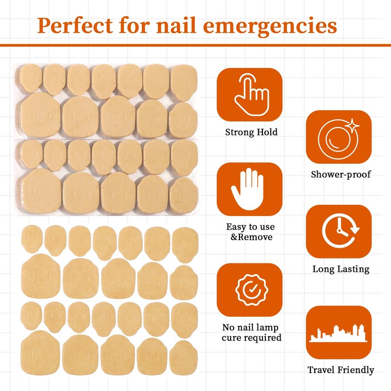 Nail Adhesive Tabs, Clear Super Strong Solid Nail Adhesive Tabs,