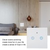 Smart Wall Touch Switch 433MHz Tempered Glass Panel Wiring Free