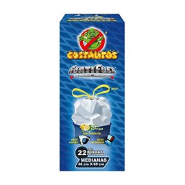 Costalitos Fortiflex Bolsas para Basura Medianas con Jareta, color Rosa/Blanco/Negro, Mediano, 48 x 60 cm