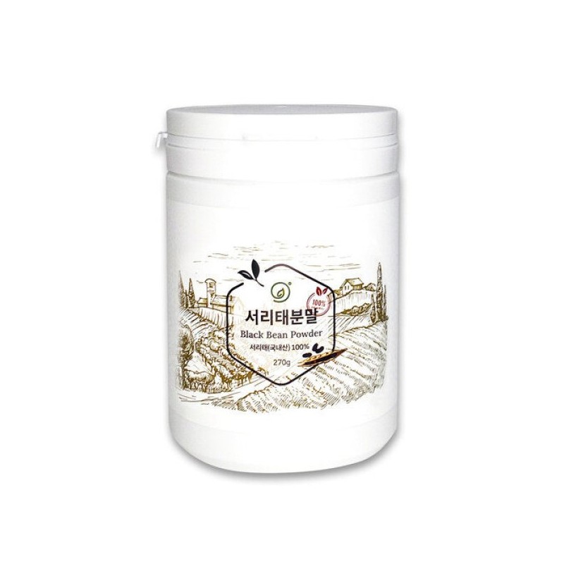 100% 순수 국산 서리태 검은콩 분말 가루 270g 100% Pure