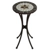 Cortesi Home Fudwick Mosaic Tile Top Side Table in Brown