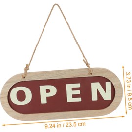 WEZCHUGHAOL Shop Listing Wood Decor Dual Side Plate Wooden Door Sign Open and Closed Sign for Business Door Sign Hanging Ornament Sign Pendant Welcome Door Plate Pendant Panel