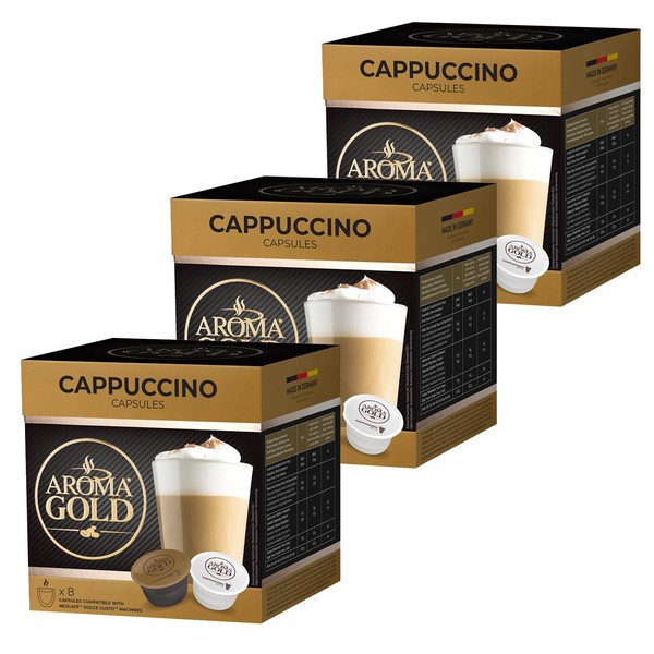 AROMA GOLD Cappuccino Coffee Pods 187G, 48 Capsules– Coffeee Capsules