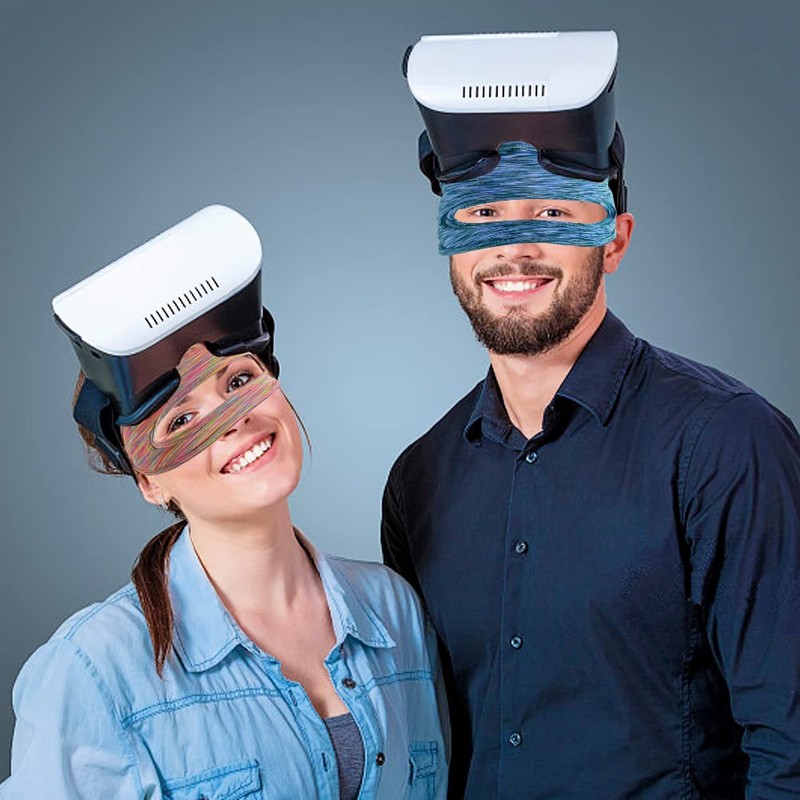 Abnaok 5 Pack VR Eye Mask, Adjustable Breathable VR Sweat