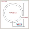 42Pcs Metal Flat Curtain Ring with Eyelet 1.5" Inner Diameter,Fits