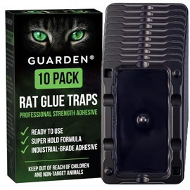 Guarden Glue Traps for Mice & Rats – 10 Pack | Extra-Large Pre-Baited Sticky Traps | No Poison or Pesticides | Catches Mice, Rats, Snakes & Insects