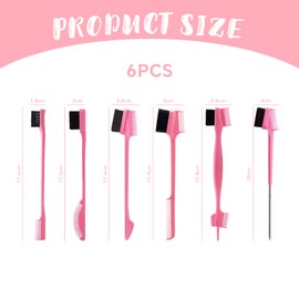 LUHOCIY Pack of 6 Eyebrow Brush, Edges Brush, Double-Sided Eyelash Brush, Designed for a Variety of Beauty Applications, Ideal for Beginners and Professional Makeup Artists Equally