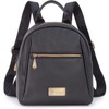 Catwalk Collection Handbags - Small Leather Fashion Backpack For Women