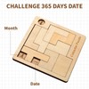 Daily Calendar Puzzle Wooden，Jigsaw Puzzle Board for Adults,Challenge 365+ for