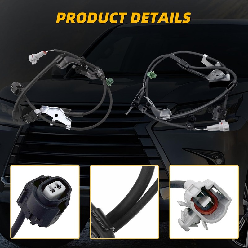 Front Left Right ABS Sensor Wire Wiring Harness Compatible with