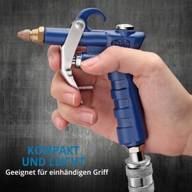 AUTOUTLET Druckluftpistole Luftblaspistole für 1/4" BSP Schnellkupplung, Hochdruck Ausblaspistolen mit 6 Düsen & Einstellbarer Lufteinlass, Druckluft-Ausblaspistole Pneumatische Luftkompressor