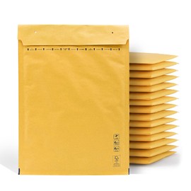 Padded Envelopes, Bubble Envelopes, Kraft Bubbles, Mailing Bags in Various Sizes, Bubble Envelopes, m-office (120 x 220 mm, Pack of 10)