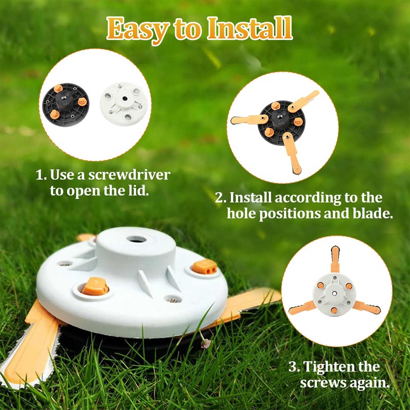 Aillsa Brush Cutter Blades Set (6 pcs) Compatible with Weed