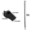 JIHUOO Pack of 2 Black Plastic Whistles Referee Whistle with