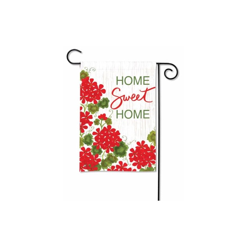 Studio M Red Geraniums 18 x 12 Inches, Double Sided