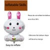 HADCKJA Bunny Balloons Easter Balloons Hugging Rabbit Easter Foil Balloons