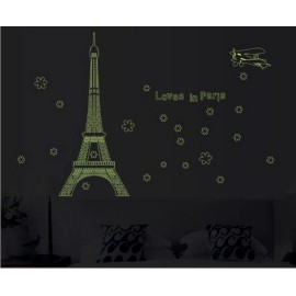 DaraBaby Vinil Decorativo Torre Eifel París Florecente Sala Estancia