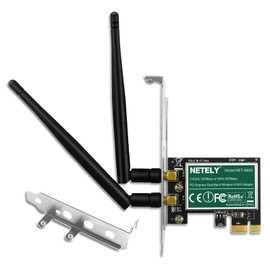 NETELY Wireless N Dual Band 600Mbps 2-Stream PCIE WiFi Adapter for Desktop PCs, PCIE WiFi Card, 2.4GHz 300Mbps and 5GHz 300Mbps, Qualcomm Atheros Wireless Network Adapter(NET-N600)