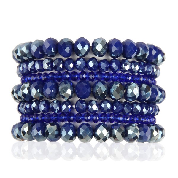 RIAH FASHION Bohemian Multi-Layer Beaded Stacking Statement Bracelets - Versatile