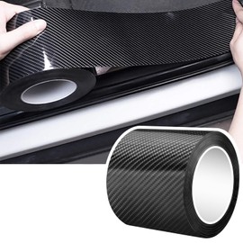 DGSL Car Door Edge Guards Door Sill Protector, 2.7In x 19.7Ft 5D Carbon Fiber Car Wrap Film, Vinyl Automotive Wrap Film Anti-Collision Fits for Most Car (Black)