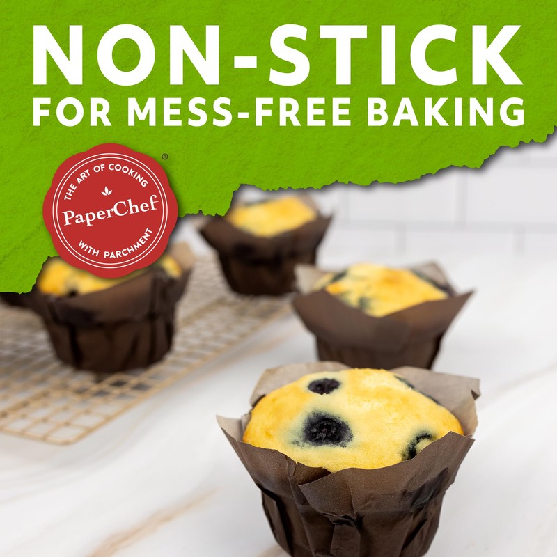 PaperChef - Parchment Lotus Baking Cups - Easy Release, Non-Stick