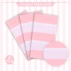 Kesfey 3 Packs Pink and White Vertical Striped Tablecloth 54