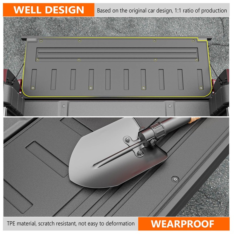 powoq Tailgate Mat Compatible with 2022 2023 2024 2025 2026