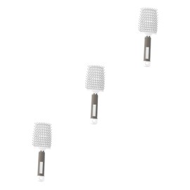 FOMIYES 3 Pcs Curly Hair Brush Static-free Scalp Massage Comb Brush for Wet Dry Hair Sturdy Plastic Construction Random Color