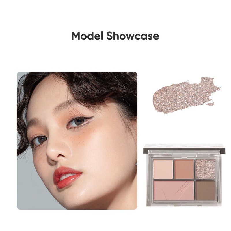 VEECCI Eyeshadow Palette, Versatile Glitter Shadows for Women with Blendable