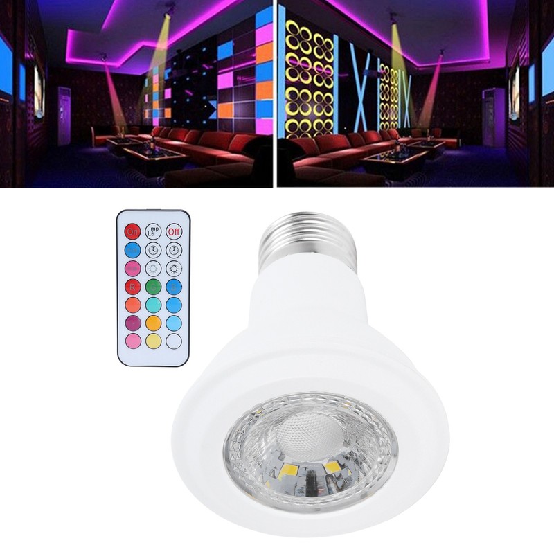 10W RGBW Spotlight with Timing Remote Control E27 Color Changing