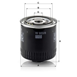 Original MANN-FILTER Oil filter W 920/8 – For Passenger Cars and Utility Vehicles