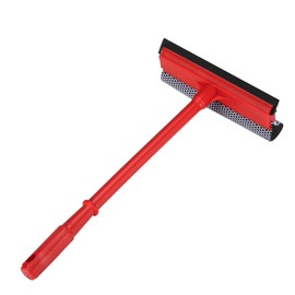 15.9" Window Squeegee for Car,2 in 1 Squeegee Window Cleaner with Long Stainless Steel Handle,Sponge Car Window Squeegee for Gas Station, Glass,Shower,Outdoor High Window Cleaning