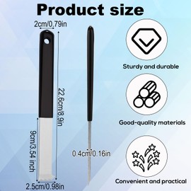 Lyreh 2pcs Paver Puller Tool, 8.9x0.79 Inch Heavy Duty Carbon Steel Paver Extractor Tool with Scraper Micro Teeth & Gripper Slots for Garden Lawn Yard Brick and Block Replacement