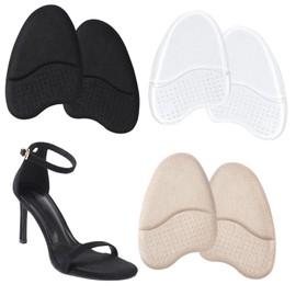 Ashoesert Metatarsal Pads Women, Forefoot Pads for Women,Anti Sliding Foot Pads for Open Toe Shoe, Ball of Foot Cushions, Shoe Pads Heel Pads for Stop Feet from Sliding Forward, Heel inserts for women