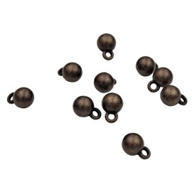 Brass Coloured Ball Buttons Small Metal Buttons Mini Ball Eyelet Buttons 7 mm Pack of 10