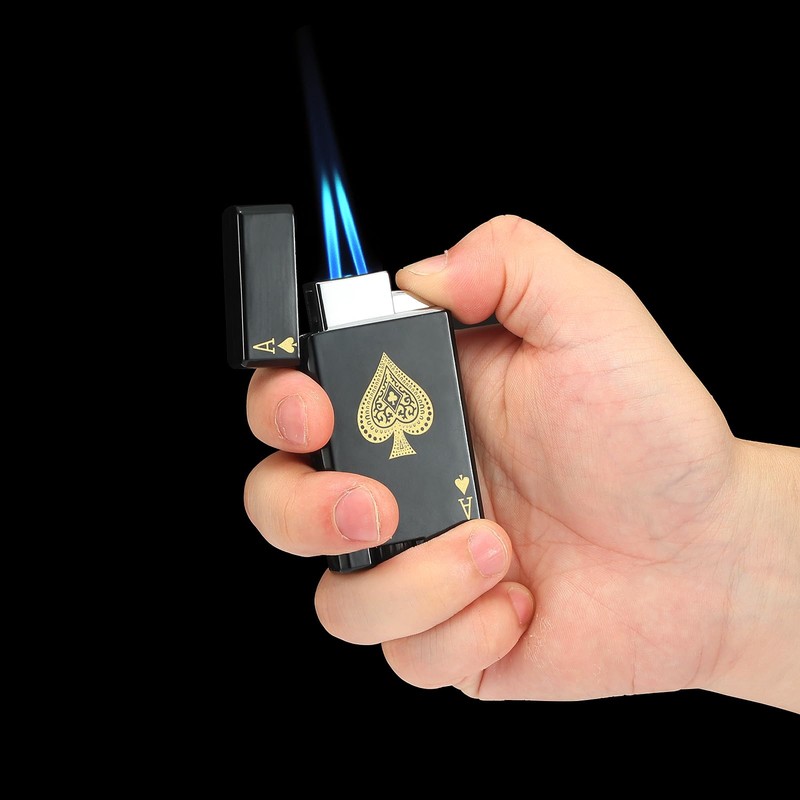 Haillai Torch Lighter and Cutter Set, Adjustable Double Jet Flame