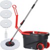 Colorful 360° Spin Mop and Bucket Set with 3 Microfiber