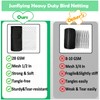 Junflying Bird Netting 20 x 20 FT Heavy Duty 1/2