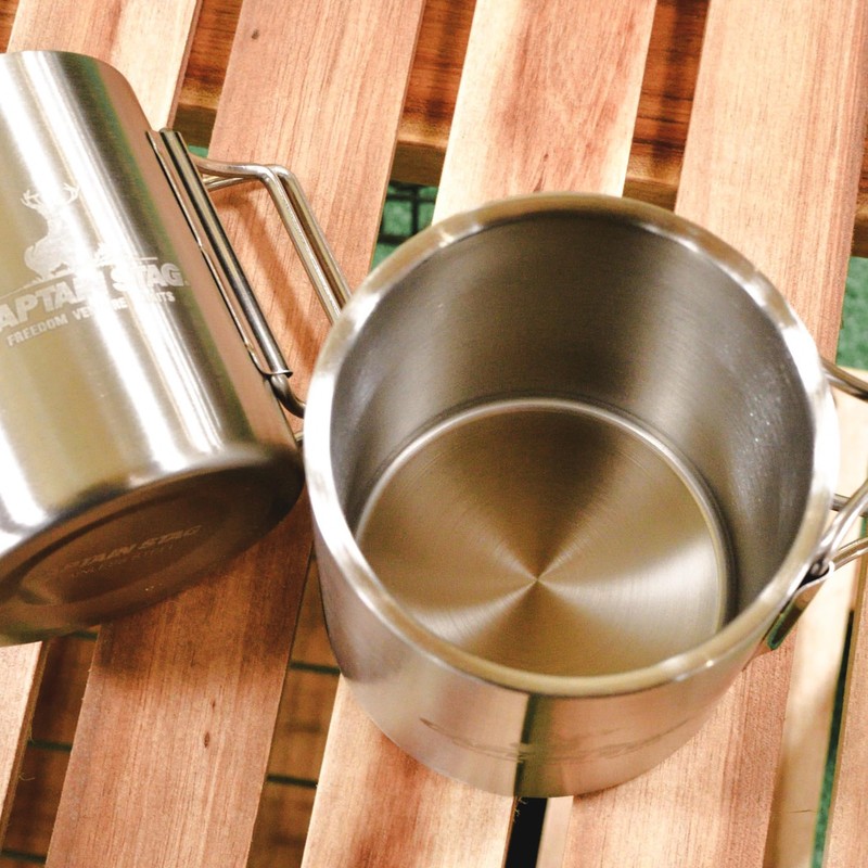Captain Stag Outdoor Mug, Double Stainless Steel, Tumbler, 250ml, Hollow