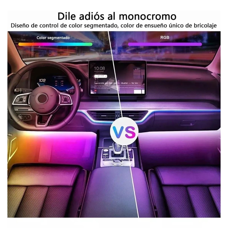 PUNKZZ Barra De Luz Tiras 48 Luces Fluido Rgb Interior