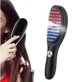 The Original Therabrush, 2-in-1 Electric Scalp Massage Brush and Applicator Bottle, 3 Modes Vibration Massage Comb, Scalp Massager with Red and Blue Light for Scalp Care